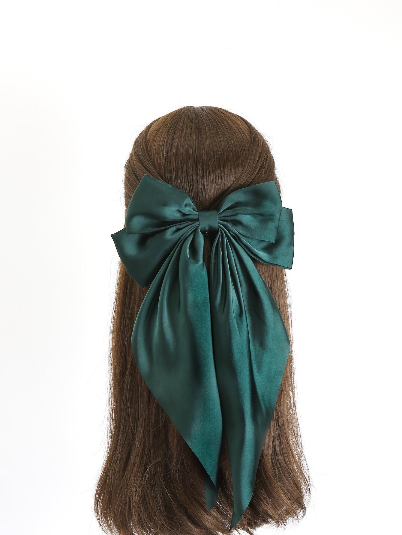 Bowknot satin hair clip