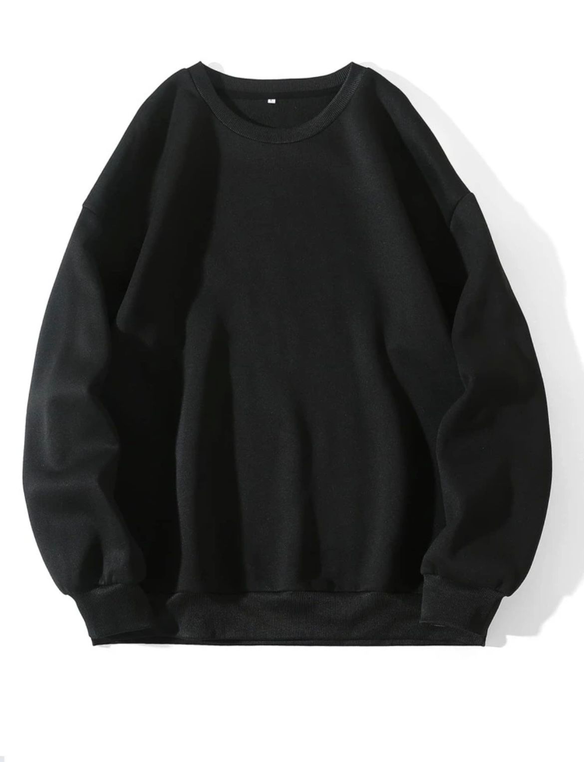 Solid Drop Shoulder Sweatshirt,Long Sleeve Tops