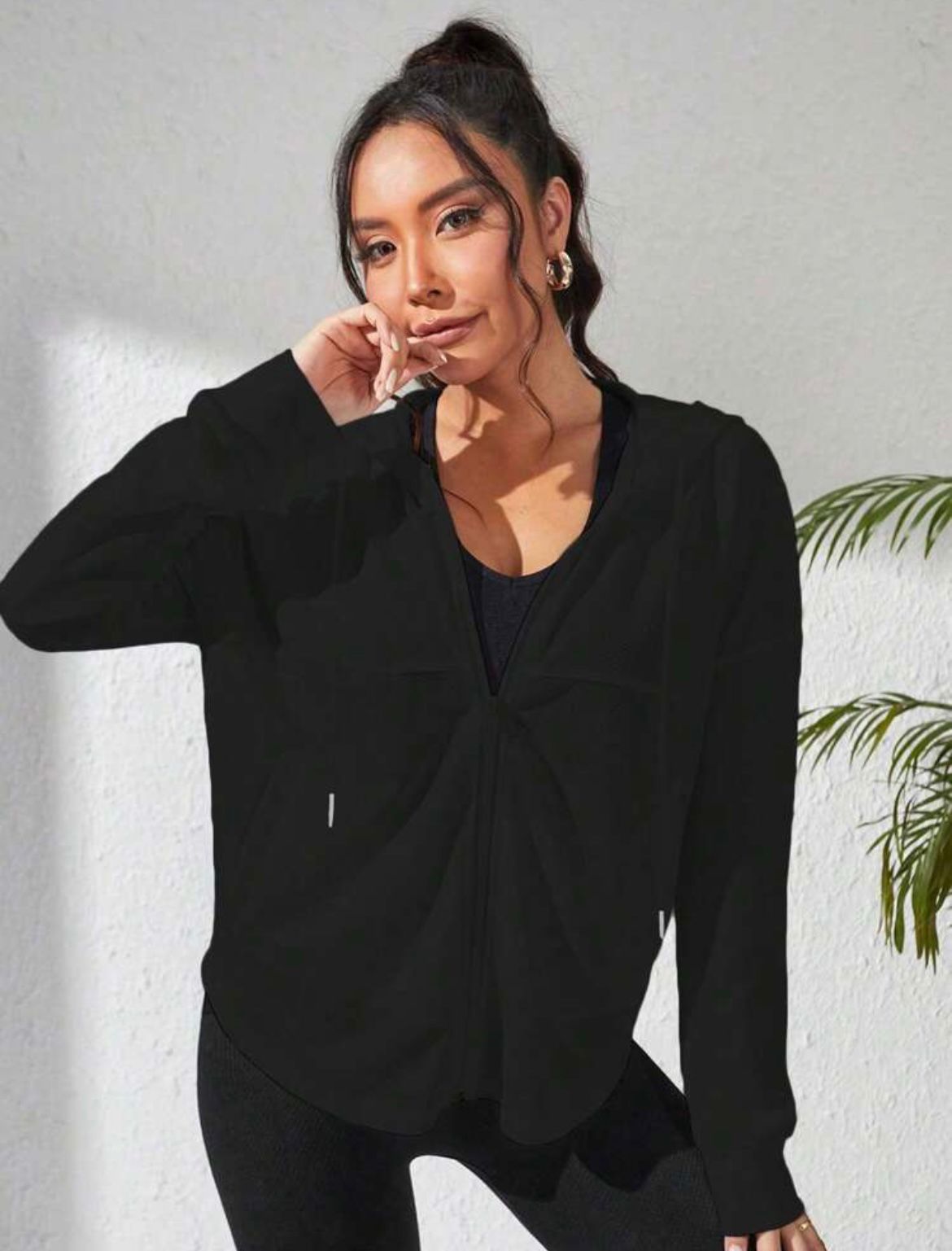 Sport Studio Zip Up Hooded Sports Jacket