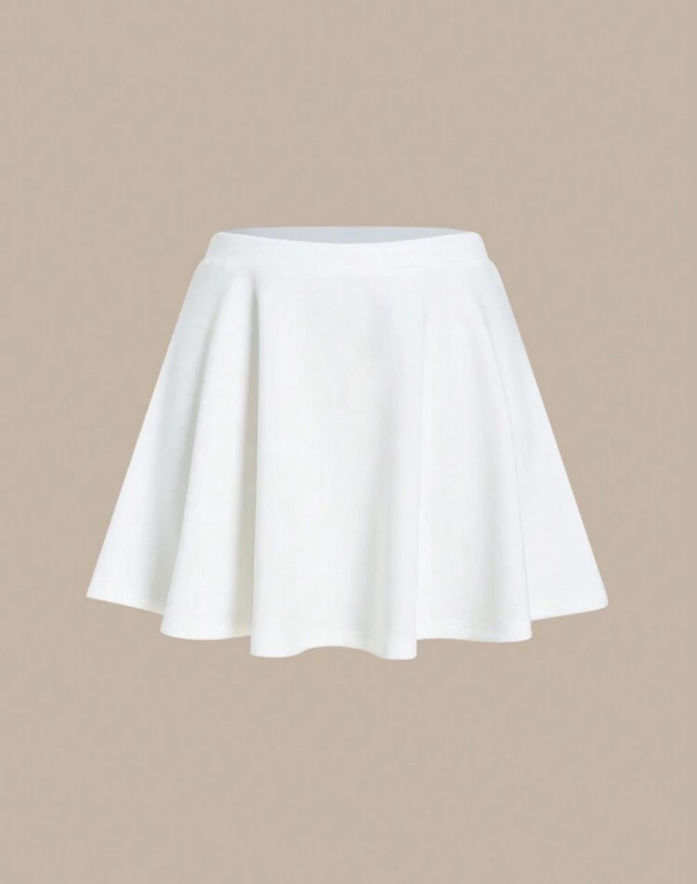 Solid Color Casual Skirt
