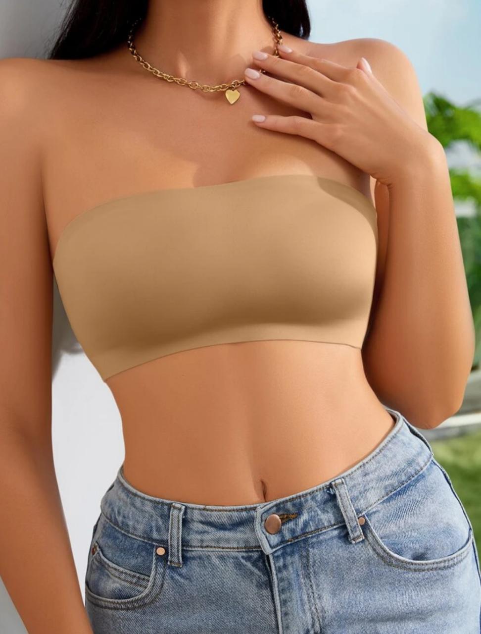 Solid Bandeau Bra