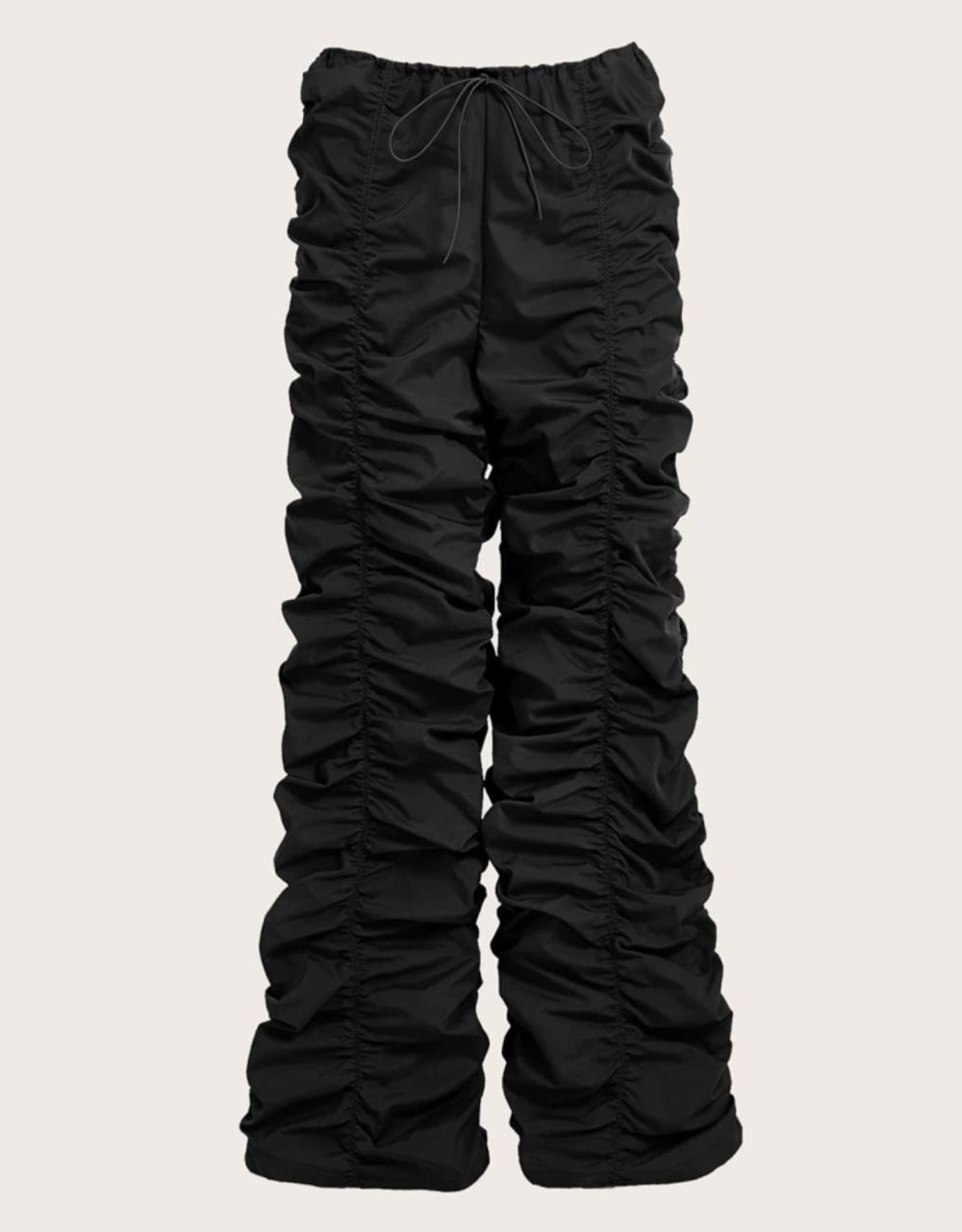 Gorpcore 90s Low Rise Drawstring Waist Ruched Pants