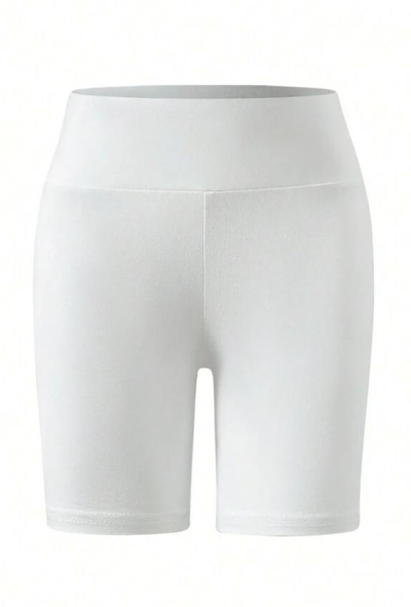 high waist basic solid short