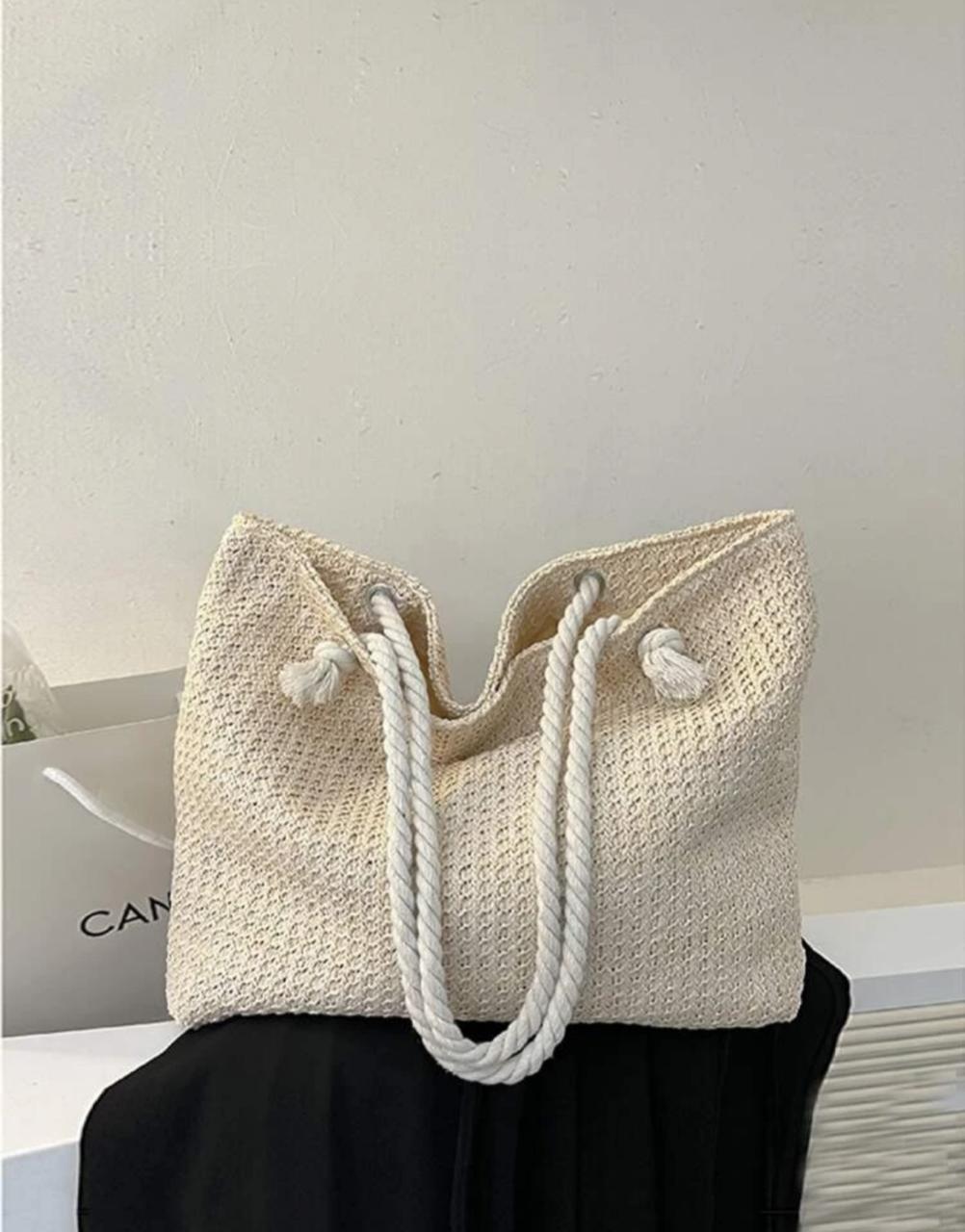 Casual Minimalist Large Capacity Straw Bag
