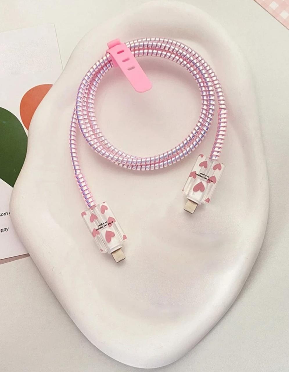 Heart Pattern Data Cable Protector