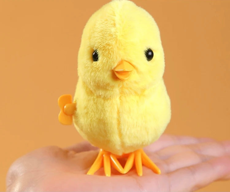 Little chick mechanical plush interactive toy