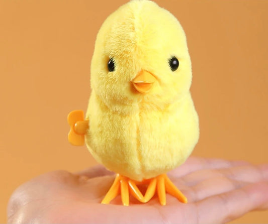 Little chick mechanical plush interactive toy
