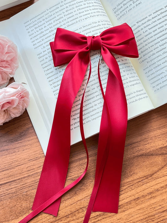 Ribbon bow hair clip