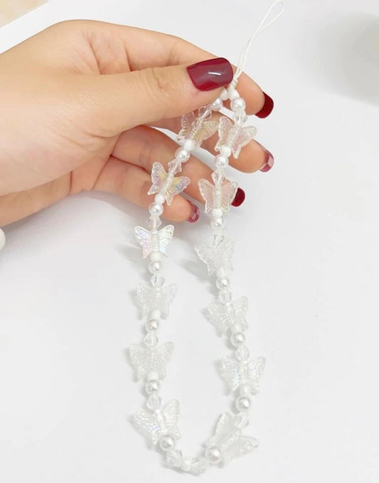 Butterfly decor phone lanyard