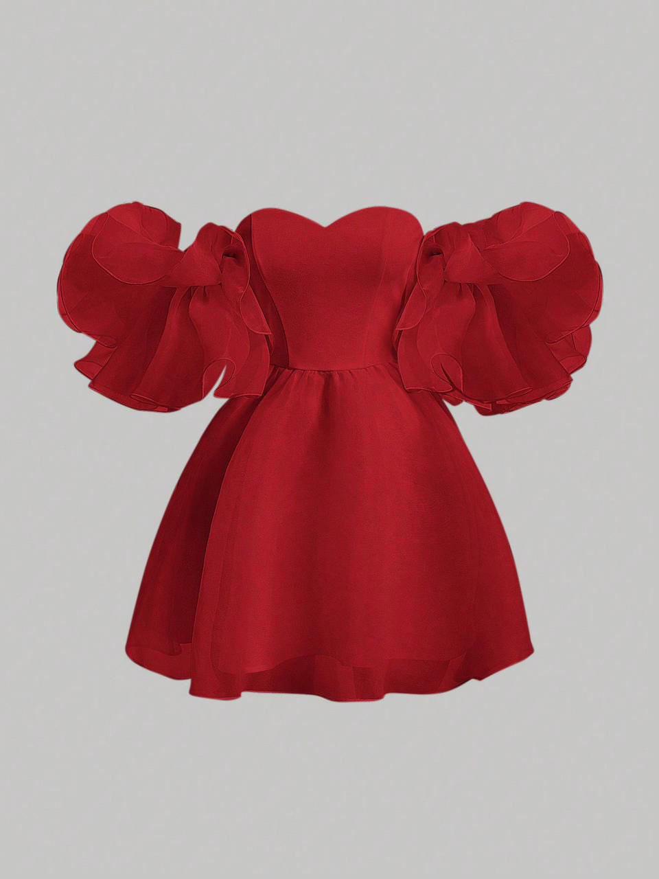 Red short dress