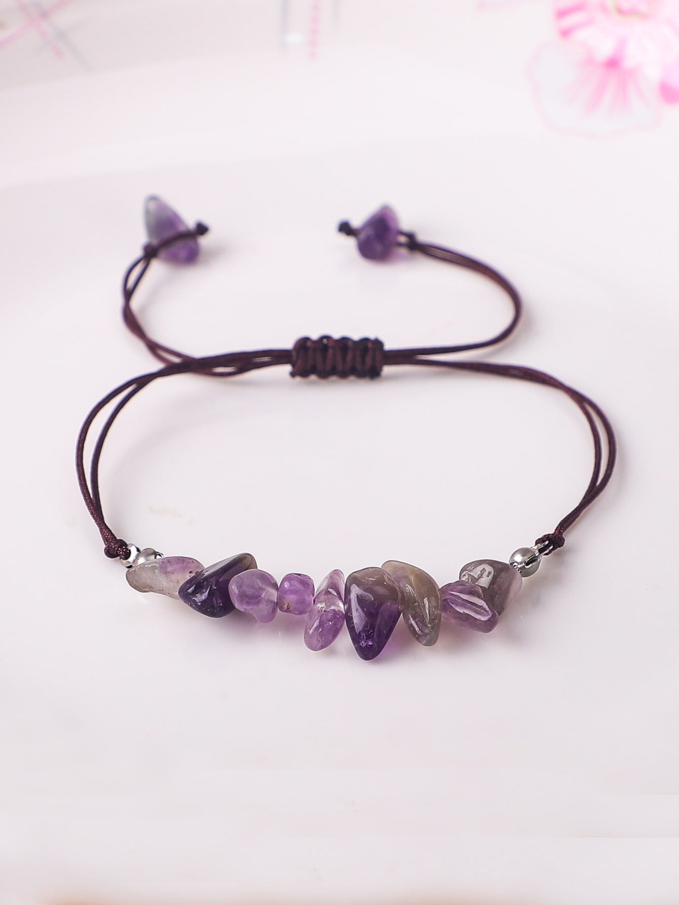 Random stone decor bracelet