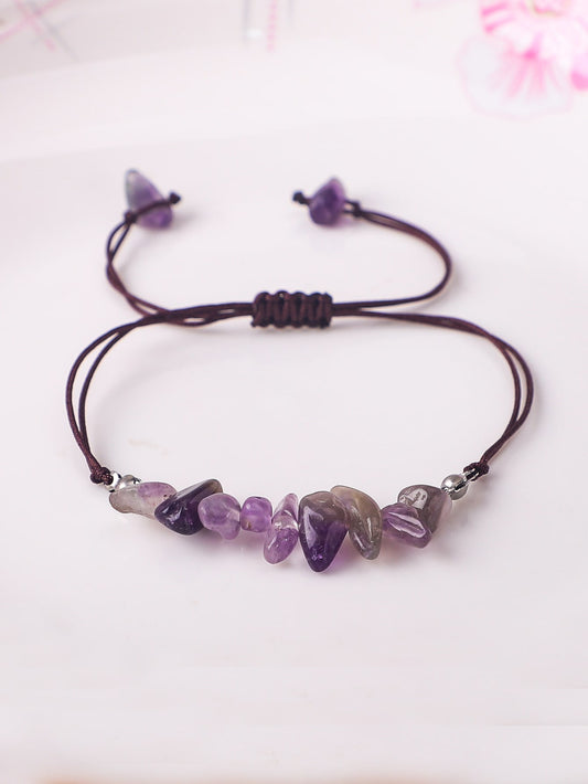 Random stone decor bracelet