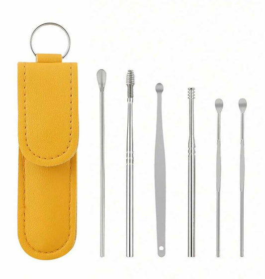 Set stainless steel earwax removal tool kit
