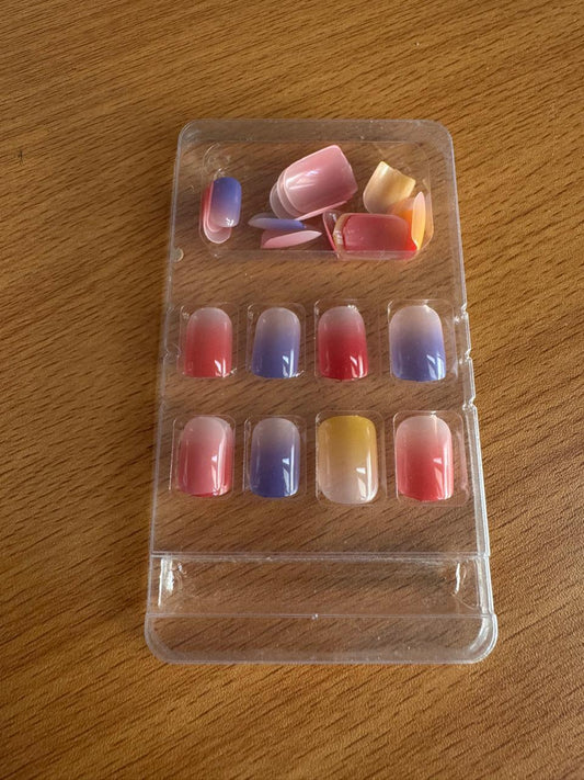 Colorful fake nails