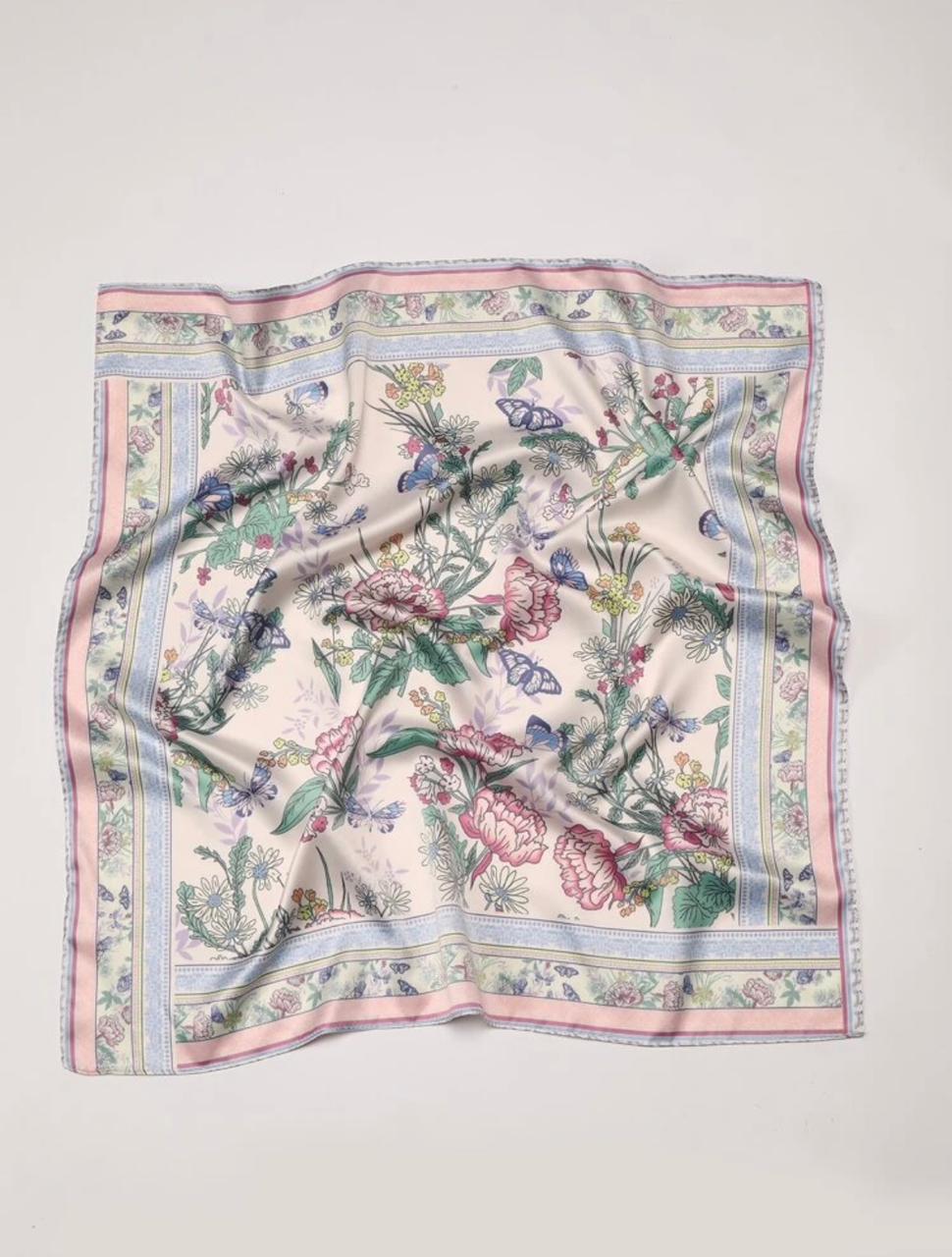 Butterfly & Floral Print Bandana