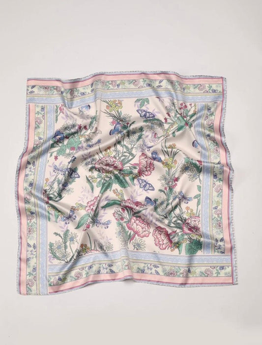 Butterfly & Floral Print Bandana