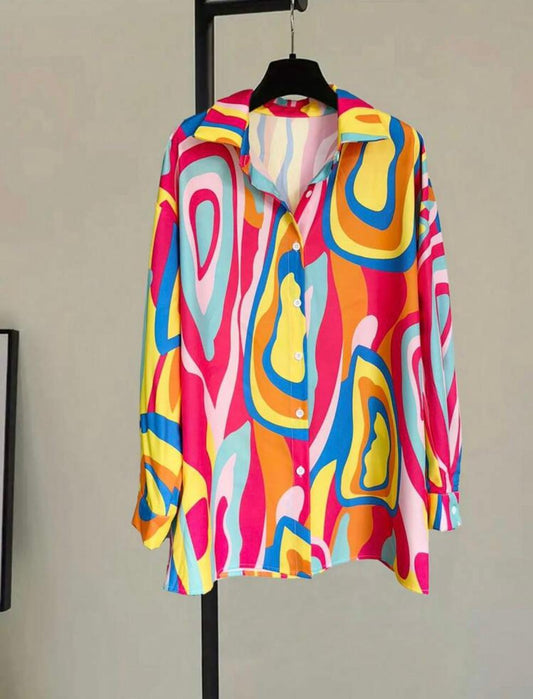 Printed Long Sleeve Casual Shirt
