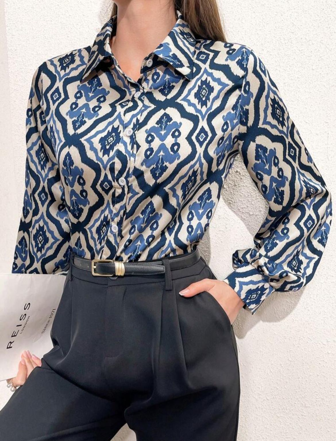 Full Print Long Sleeve Shirt , Long Sleeve Tops