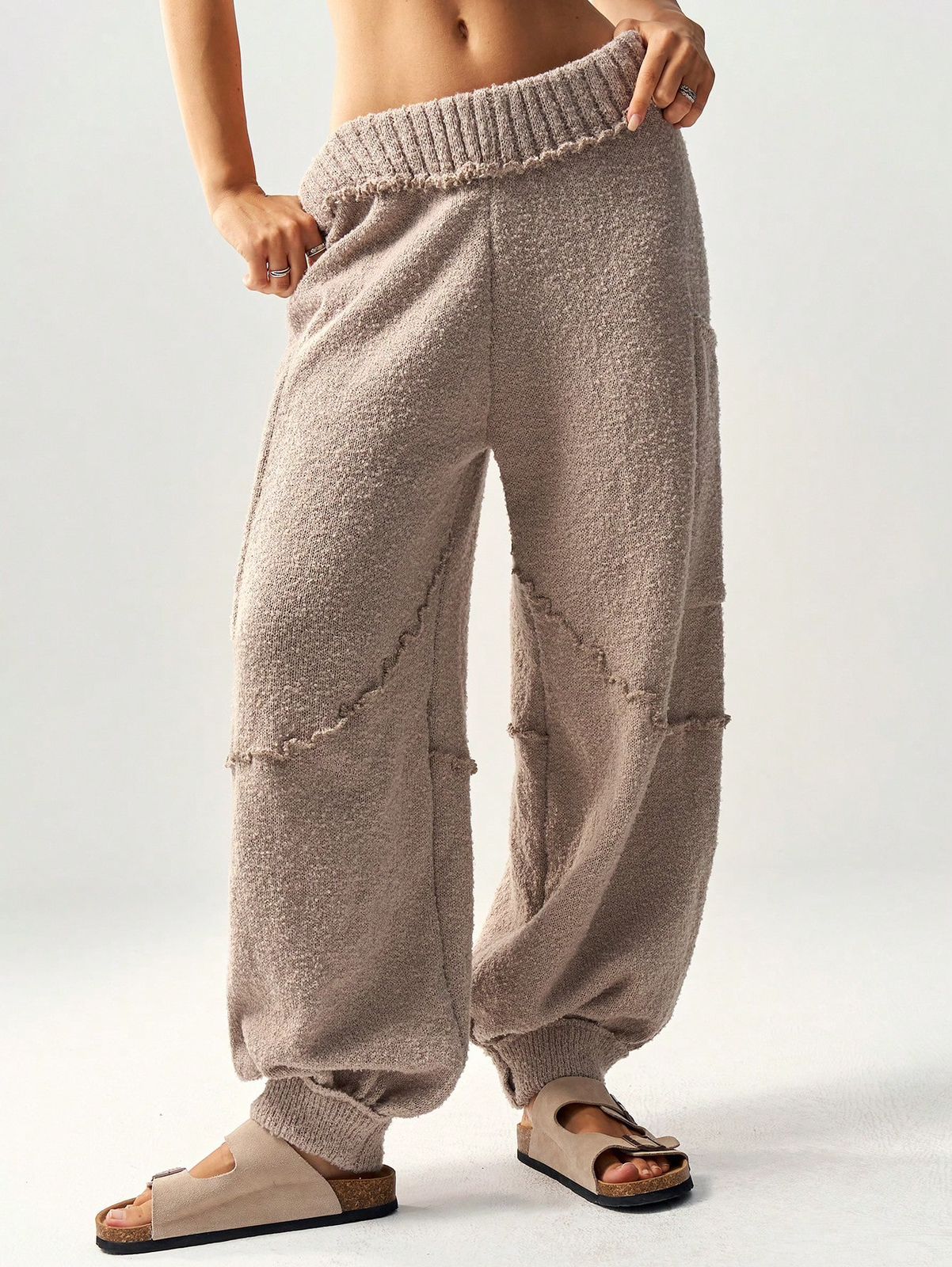 High Waist Loose Baggy Sweater Pants