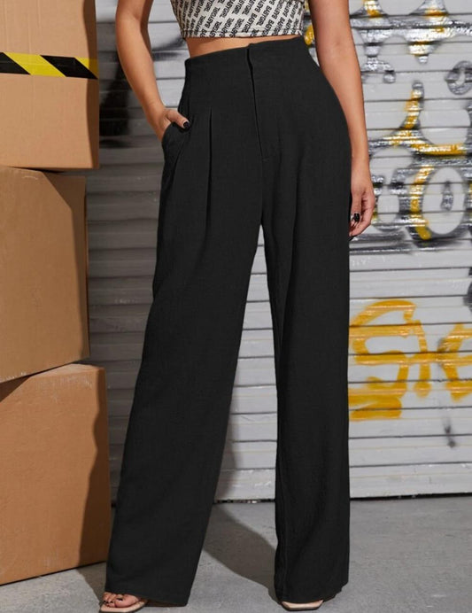 Slant Pocket Wide Leg Pants