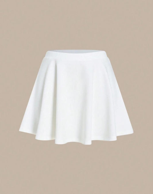 Solid Color Casual Skirt