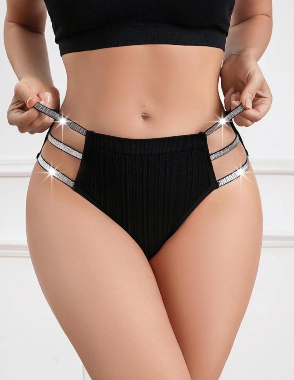 Cut Out Glitter Tape Side Brief