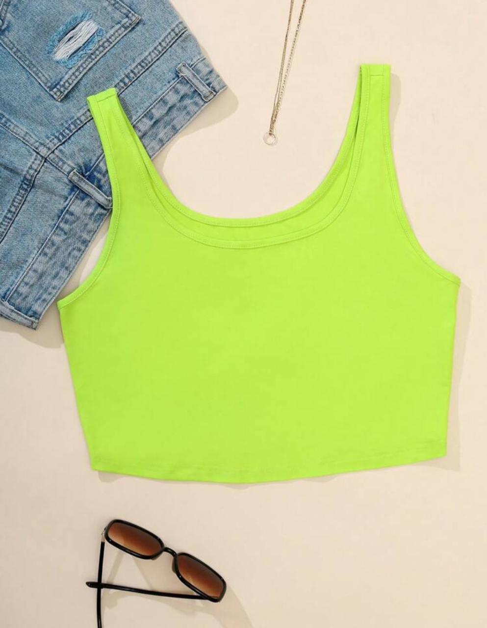 Solid Crop Tank Top