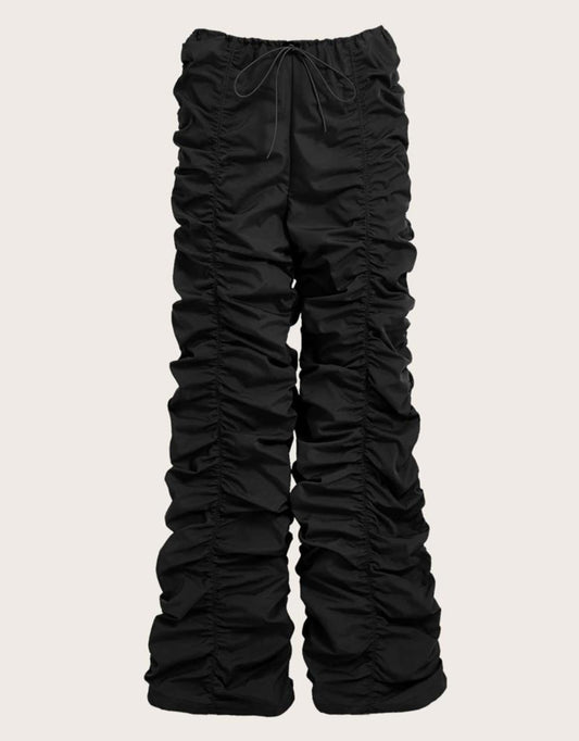Gorpcore 90s Low Rise Drawstring Waist Ruched Pants
