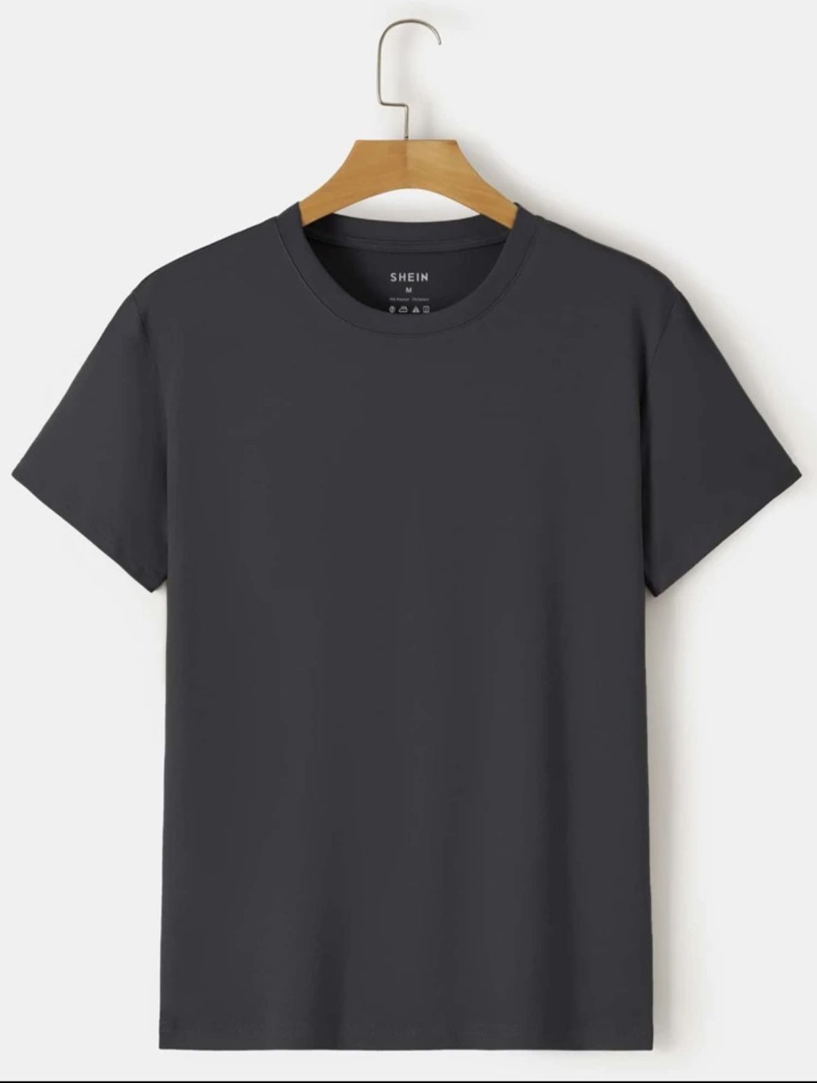 Men Solid Round Neck Tee