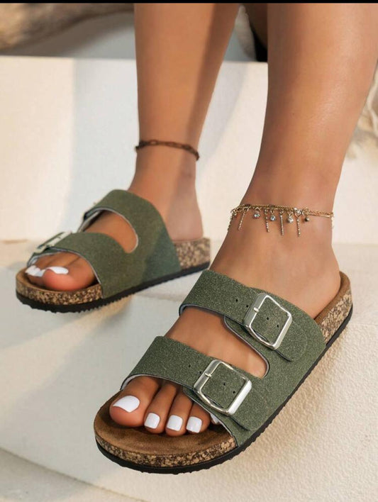 Buckled Flat Slipper