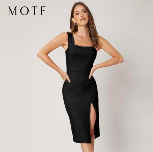 motf premium slit dress