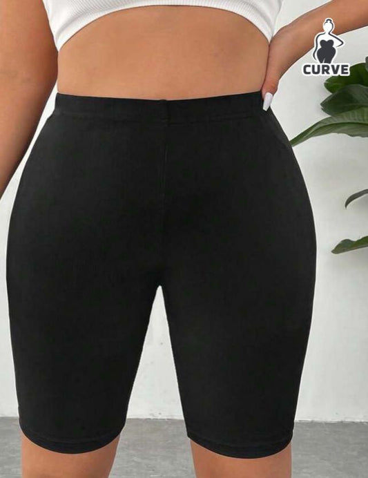 seamless high waist skinny shorts