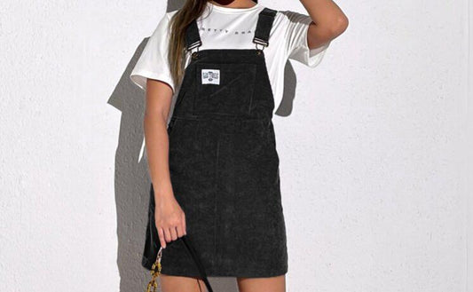 corduroy overall dress