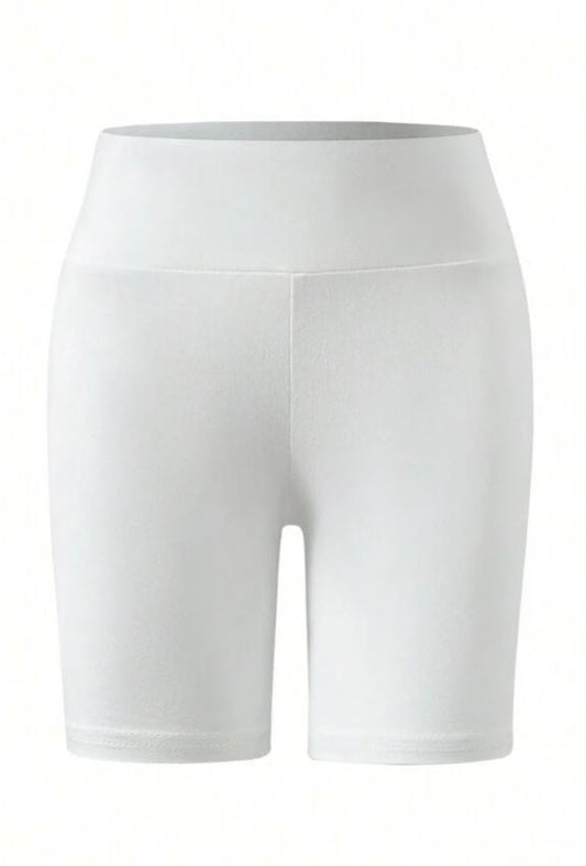high waist basic solid short