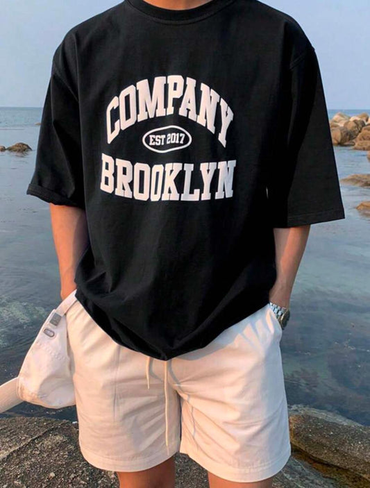 Letter Graphic Drop Shoulder Tee