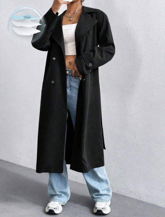 Solid Color Loose Fit Coat
