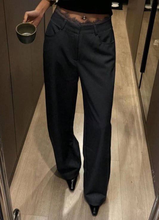 Casual Loose Lace Patchwork Pants