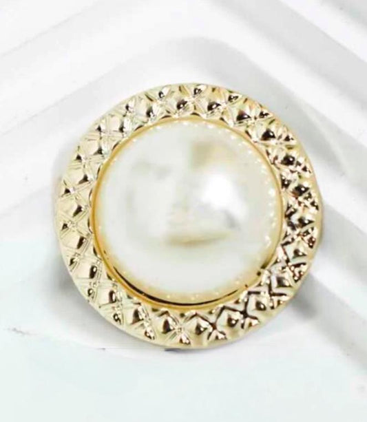 Faux Pearl Decor Button