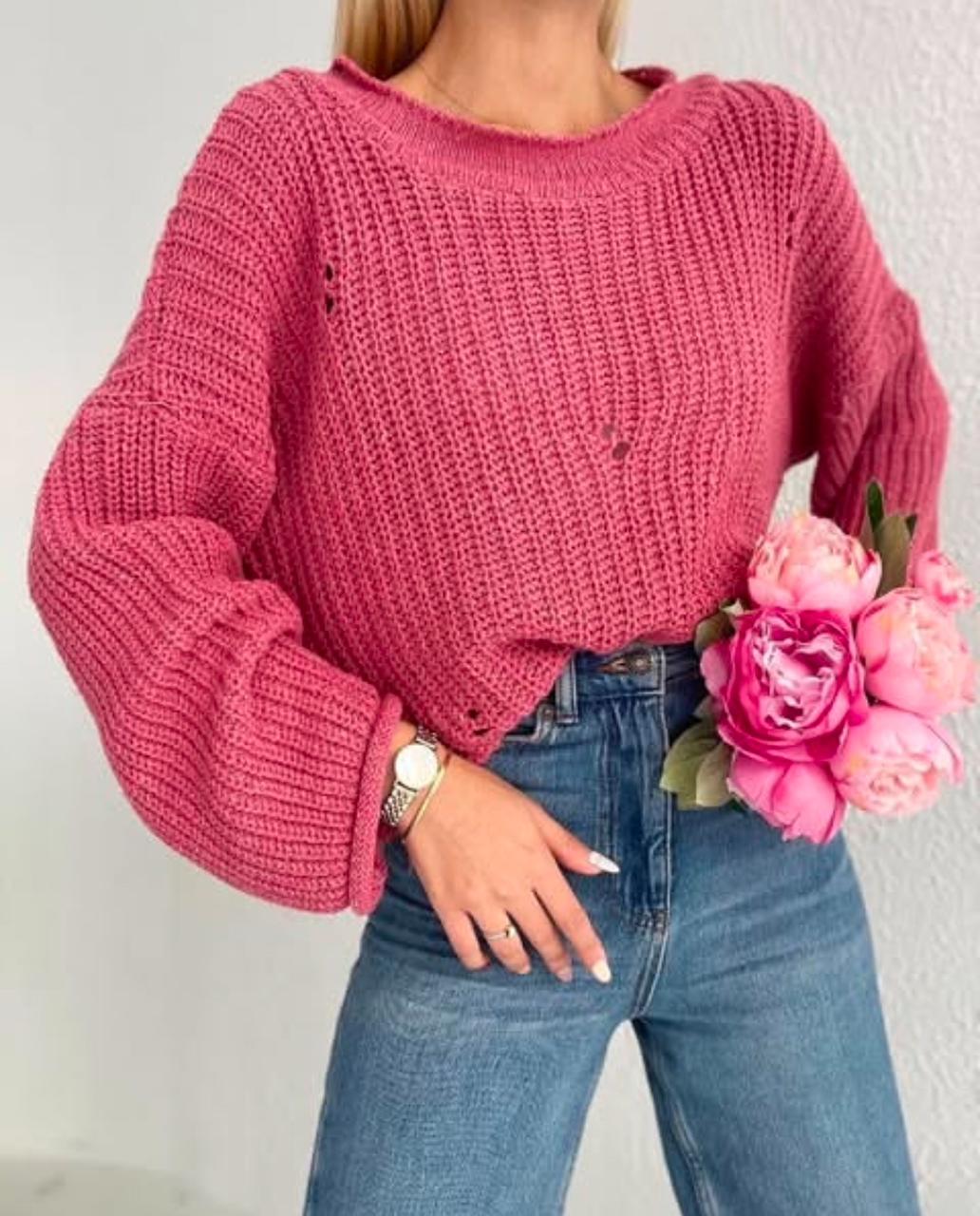pink pullover