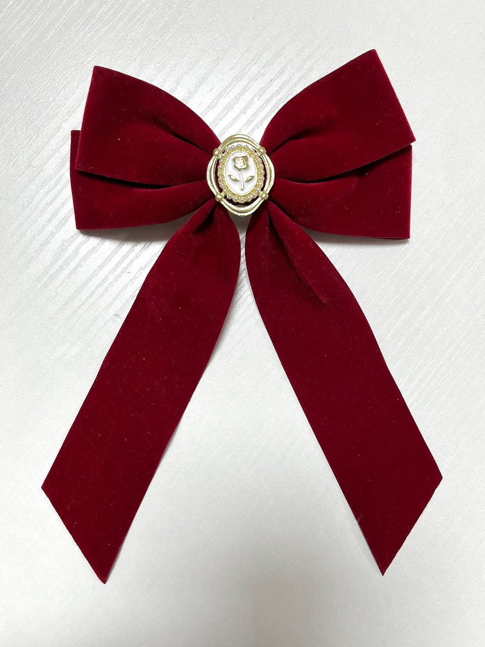 flower and bow decor french clip elegant hair clips