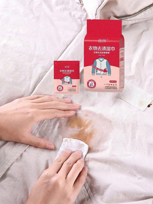 portable clothing cleaning wet wipes