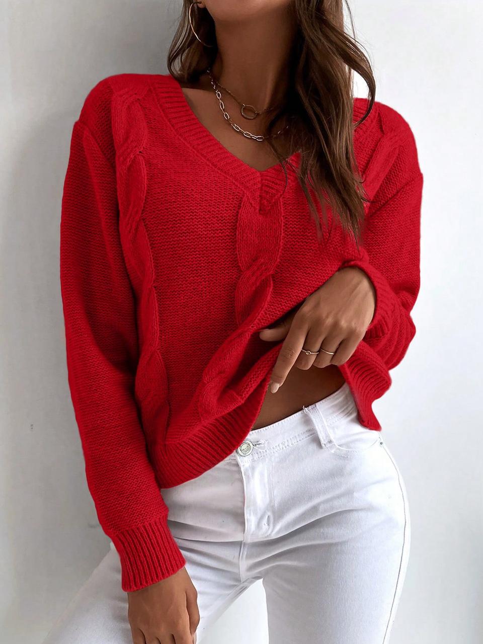 Solid Color Casual Style Sweater