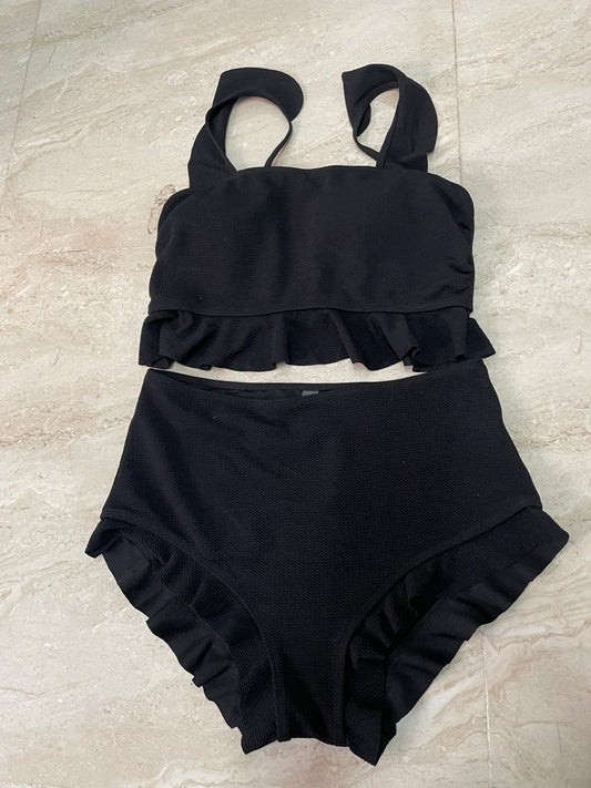 black swimsuit